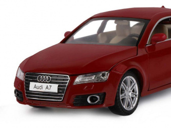 Машина ''АВТОПАНОРАМА'' Audi A7, красный, 1/24, свет, звук, в/к 24,5*12,5*10,5 см