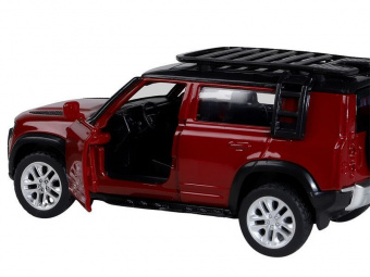 Машина АВТОПАНОРАМА 2020 Land Rover Defender 110, 1/43, красный, в/к 17,5*12,5*6,5 см