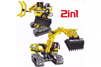 Конструктор 2 в 1 (экскаватор и робот) QiHui Technics 342 детали