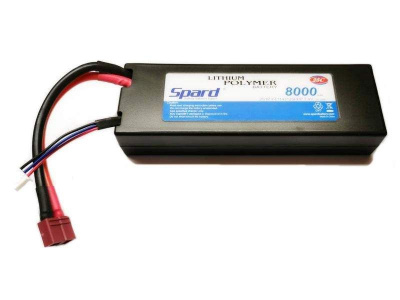 Аккумулятор Li-Po Spard 8000mAh, 7,4V, 25C, T‐plug