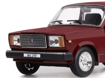 Машина ''АВТОПАНОРАМА'' ВАЗ 2107, 1/24, бордовый, инерция, в/к  24,5x12,5x10,5 см