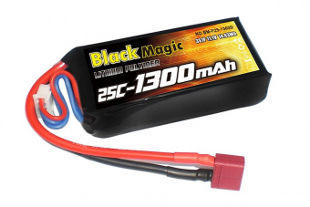 LiPo 11,1В(3S) 1300mAh 25C Soft Case Deans plug
