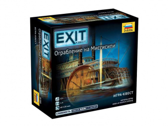 Настольная игра ZVEZDA ''EXIT-КВЕСТ. Ограбление на Миссисипи''