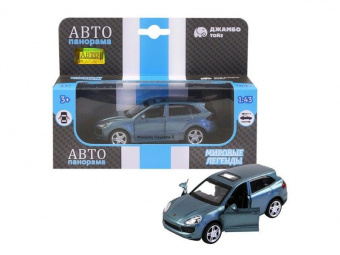 Машина ''АВТОПАНОРАМА'' Porsche Cayenne S, голубой перламутр, 1/43, инерция, в/к 17,5*12,5*6,5 см