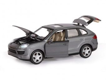 Машина ''АВТОПАНОРАМА'' Porsche Cayenne S, серый, 1/24, свет, звук, в/к 24,5*12,5*10,5 см