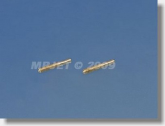 Резьбовой соединитель микро М2, отверстие 0,8мм, латунь, MPJet, 2 шт.