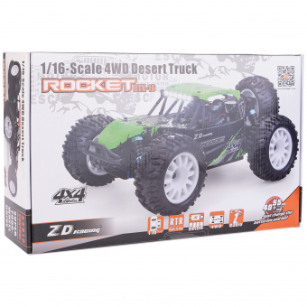 Радиоуправляемая багги ZD RACING 1/16 Scale 4WD Desert Truck Зеленая RTR ZD-9058-G-SET