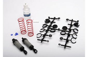 Ultra Shocks (grey) (long) (complete w/ spring pre-load spacers & springs) (2)