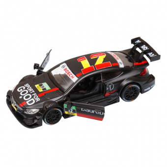 Машина АВТОПАНОРАМА Mercedes-AMG C 63 DTM, черный, 1/43, инерция, откр двери, в/к 17,5*12,5*6,5