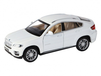 Машина ''АВТОПАНОРАМА'' BMW X6, белый, 1/32 , свет, звук, инерция, в/к 17,5*13,5*9 см