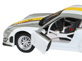 Машина ''АВТОПАНОРАМА'' Porsche 911 GT3 RSR, серебряный, 1/32, свет, звук, инерция, в/к 17,5*13,5*9см