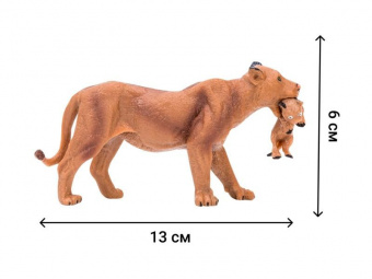 Набор фигурок животных MASAI MARA MM201-006 серии Мир диких животных: Семья львов, 6 пр.
