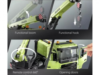 Радиоуправляемый автокран Double Eagle Volvo FMX 1/20 2.4G RTR