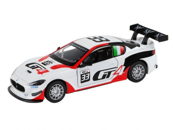 Машина ''АВТОПАНОРАМА'' Maserati Gran Turismo MC GT4, белый, 1/32, свет, звук, в/к 17,5*13,5*9 см