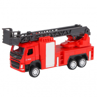 Машина ''АВТОПАНОРАМА'' VOLVO FM Пожарная служба, красный, 1/72, инерция, в/к 17,5*13*6,5 см