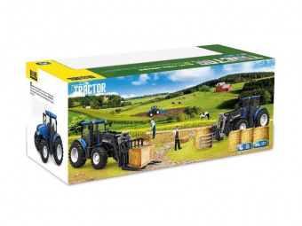 Р/У фермерский трактор Korody с погрузчиком тюков, мет. кузов 1/24 2.4G 6CH RTR