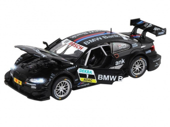 Машина ''АВТОПАНОРАМА'' BMW M3 DTM, черный, 1/32, свет, звук, инерция, в/к 17,5*13,5*9 см