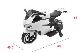 Детский электромотоцикл Ducati со светящимися колесами Белый