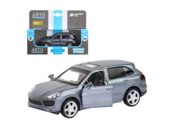 Машина ''АВТОПАНОРАМА'' Porsche Cayenne S, серый перламутр, 1/43, инерция, в/к 17,5*12,5*6,5 см