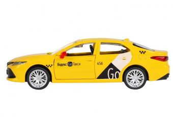 Машина АВТОПАНОРАМА Яндекс GO Toyota Camry, 1/43, желтый, инерция, откр. двери, 17,5*12,5*6,5 см