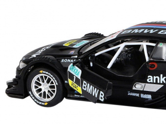 Машина ''АВТОПАНОРАМА'' BMW M3 DTM, черный, 1/32, свет, звук, инерция, в/к 17,5*13,5*9 см