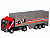 Машина ''АВТОПАНОРАМА'' Volvo, красный, 1/50, свет, звук, в/к 28*14*10 см