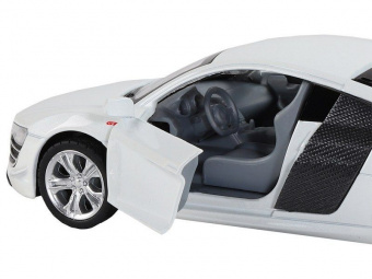 Машина ''АВТОПАНОРАМА'' Audi R8 GT, белый, 1/32, свет, звук, инерция, в/к 17,5*13,5*9 см