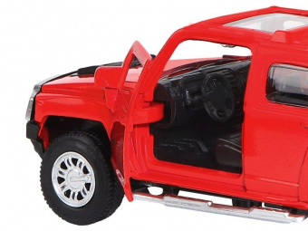 Машина АВТОПАНОРАМА Hummer H3, красный, 1/43, инерция, в/к 17,5*12,5*6,5 см