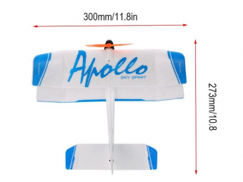 Р/У самолет Feilun Apollo 300мм Mini Indoor Biplane 2.4G 2-ch RTF