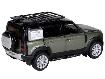 Машина АВТОПАНОРАМА Land Rover Defender 110, 1/32, зеленый, свет, звук, в/к 17,5*13,5*9 см