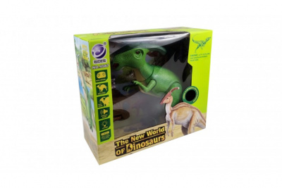 Игрушка динозавр на пульте управления The New World (световые и звуковые эффекты) Зеленый