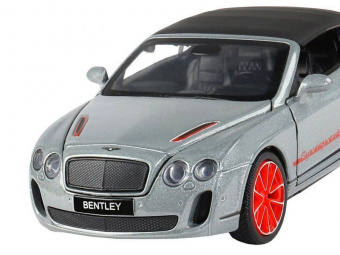 Машина ''АВТОПАНОРАМА'' Bentley Continental Supersports ISR, серебряный, 1/32, в/к 17,5*13,5*9 см