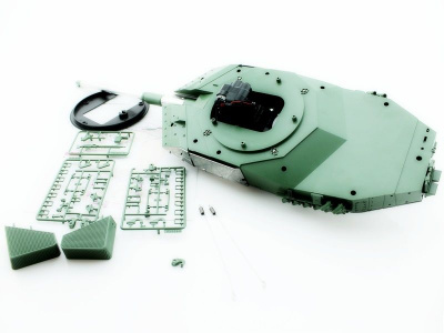 Металлическая башня для танка Leopard 2A6 c BB-пушкой и вращением на 360°, неокрашеная