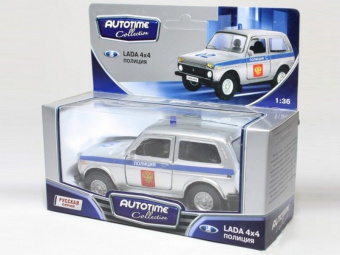 Машина Autotime ''LADA 4x4'' полиция 1:36