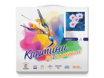 Картина по номерам 30х30 КАМЕЛИЯ (16 цветов)