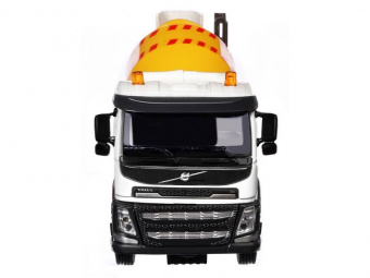 Машина ''АВТОПАНОРАМА'' Volvo бетономешалка, белый, 1/50, свет, звук, в/к 28*14*10 см