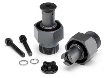 Хабы передних колес 24mm усиленные HD (GUNMETAL / 2шт)