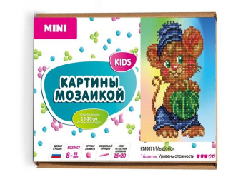 Алмазная мозаика 15х20 Мышонок (16 цветов)