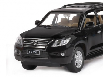Машина ''АВТОПАНОРАМА'' Lexus LX570, черный, 1/32, свет, звук, инерция, в/к 17,5*13,5*9 см