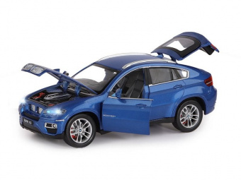 Машина ''АВТОПАНОРАМА'' BMW X6, синий, 1/26, звук, в/к 24,5*12,5*10,5 см