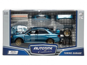 Машина Autotime ''SUBARU IMPREZA WRX STI'' тюнинг гараж 1:24 инерционная