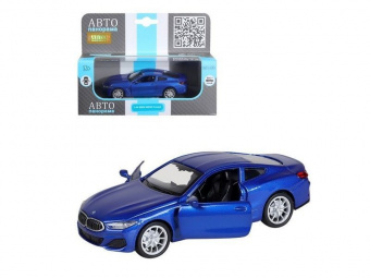 Машина АВТОПАНОРАМА BMW M850i Coupé, 1/44, синий, инерция, откр. двери, в/к 17,5*12,5*6,5 см