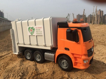 Радиоуправляемая машина мусоровоз Mercedes-Benz Actros масштаб 1:20