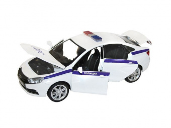 Машина ''АВТОПАНОРАМА'' LADA VESTA ''Полиция'' седан, 1/24, свет. звук. эффекты, в/к 24,5x12,5x10,5 см