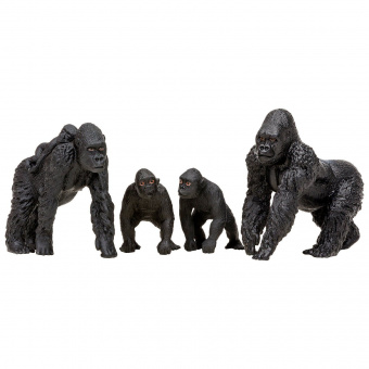 Набор фигурок животных MASAI MARA MM201-003 серии Мир диких животных: Семья горилл, 4 пр.