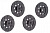 Wheel hubs, hex (disc brake rotors) (4)