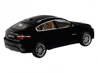Машина АВТОПАНОРАМА BMW X6, черный, 1/32, свет, звук, инерция, в/к 17,5*13,5*9 см