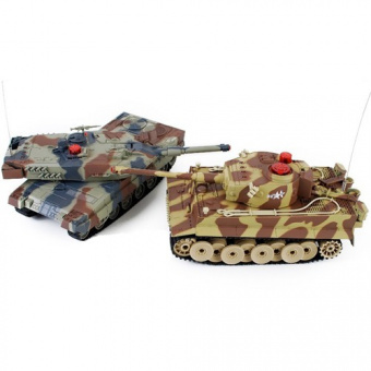 Радиуправляемый танковый бой Huan Qi Tiger vs Abrams