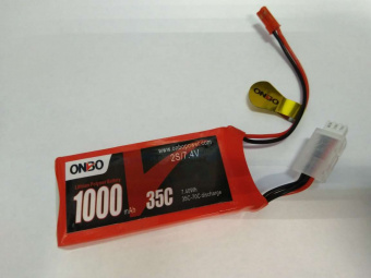 Аккумулятор LiPo Onbo 1000mAh 2S 7.4V (35C) JST