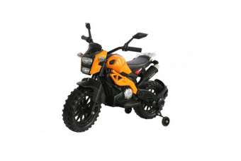 Детский электромобиль мотоцикл Harley Davidson Оранжевый